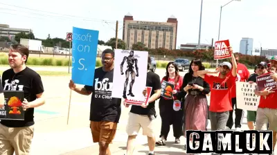 Union workers rally against Xbox layoffs, fight for protections at Richardson protest
